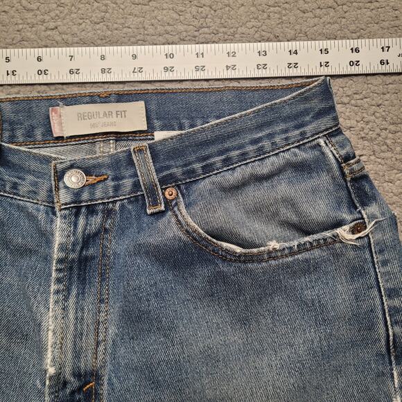 VTG Levis 505 Jeans 30x32 Blue Denim Regular Fit Straight Leg Red Tab Classic - Picture 9 of 11